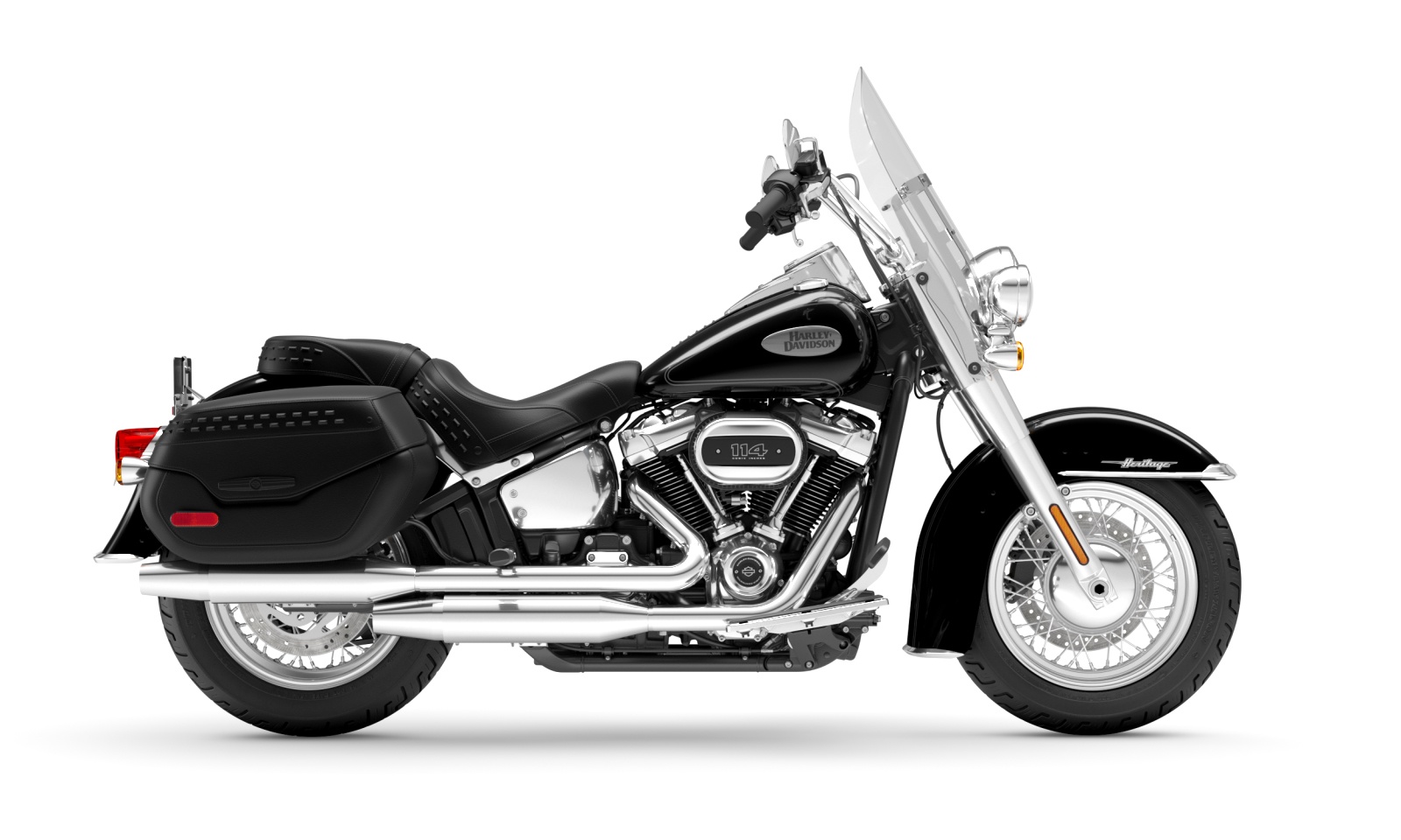Harley Davidson Heritage Classic - Vivid Black - Chrome Finish