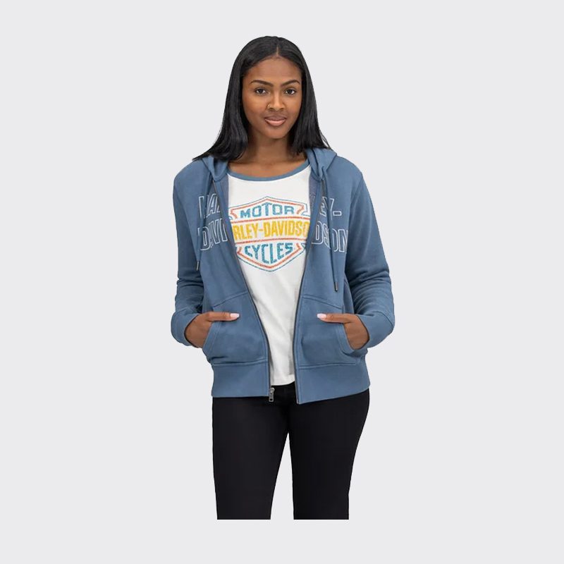 Women's Bar Font Embroidered Hoodie