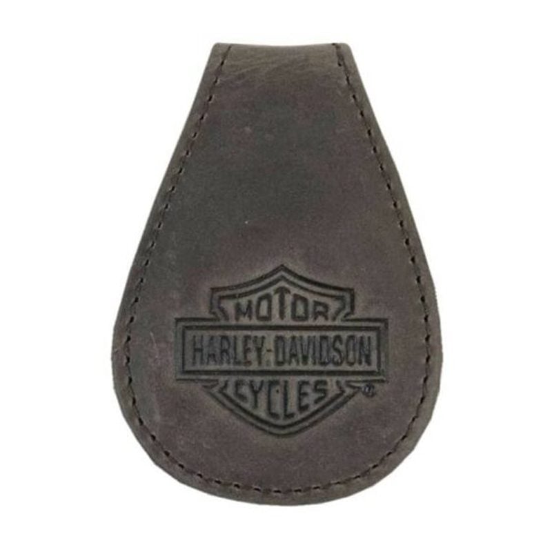 Men's Crazy Horse Round Magnetic Leather Cash Clip